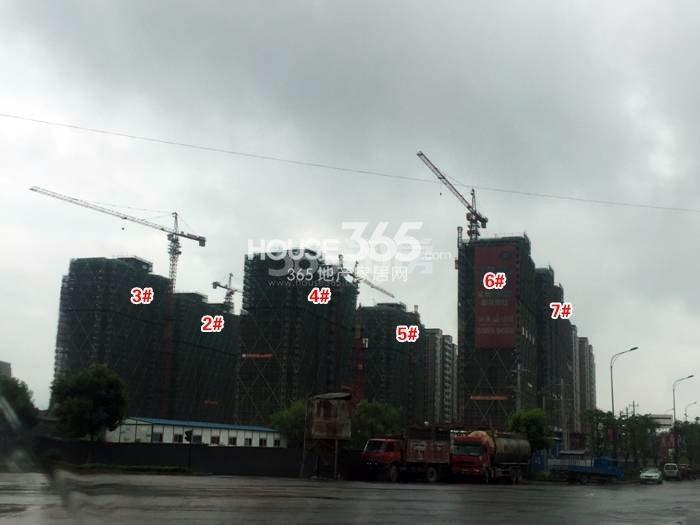 西溪海D组团2—7号楼施工进程图（2015.7）