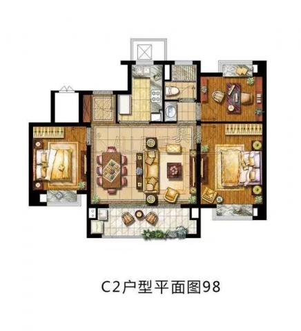 【金地风华 三房精装新房 无税代理 内部优惠 诚