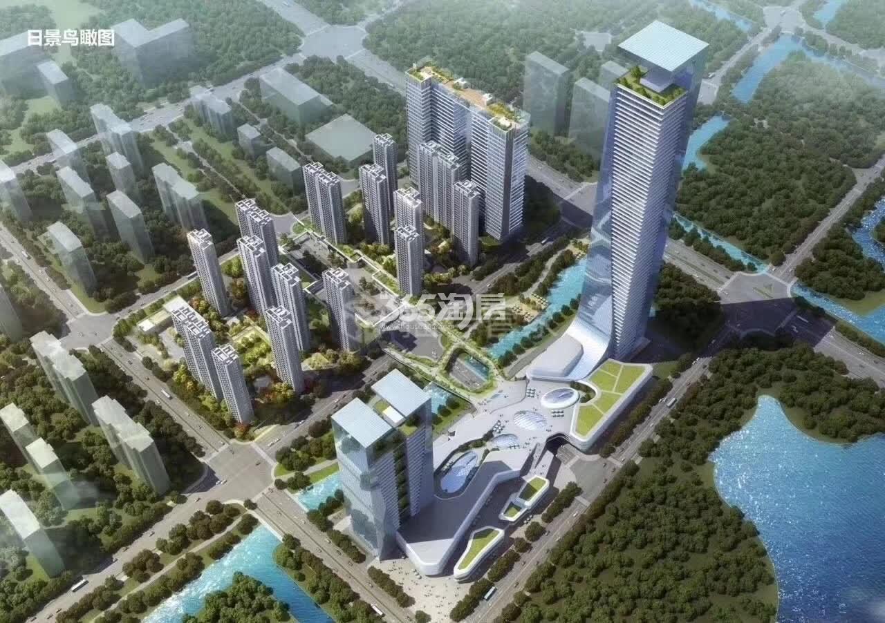 富力中心日照鸟瞰图（无楼栋号）