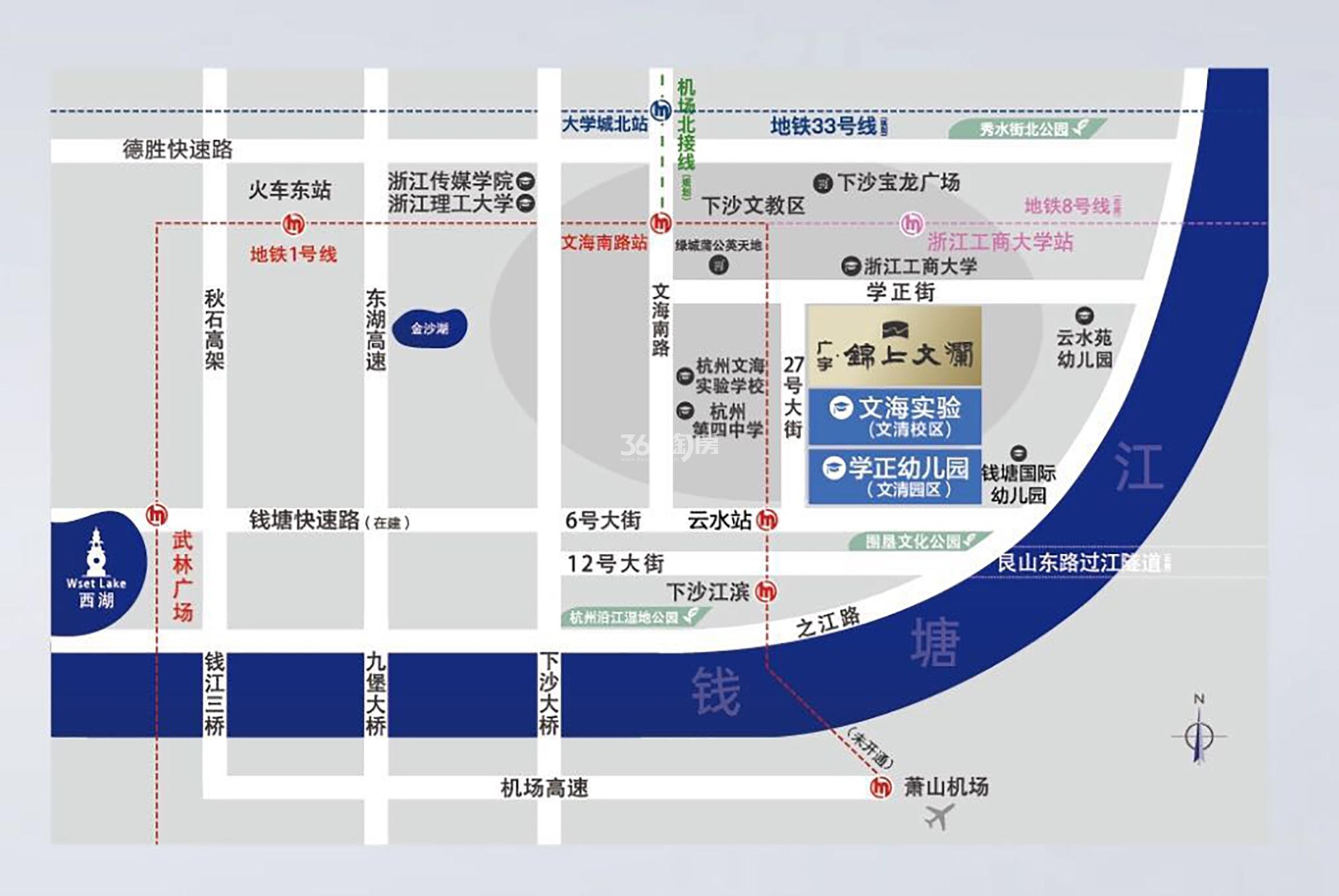 锦上文澜公寓交通图