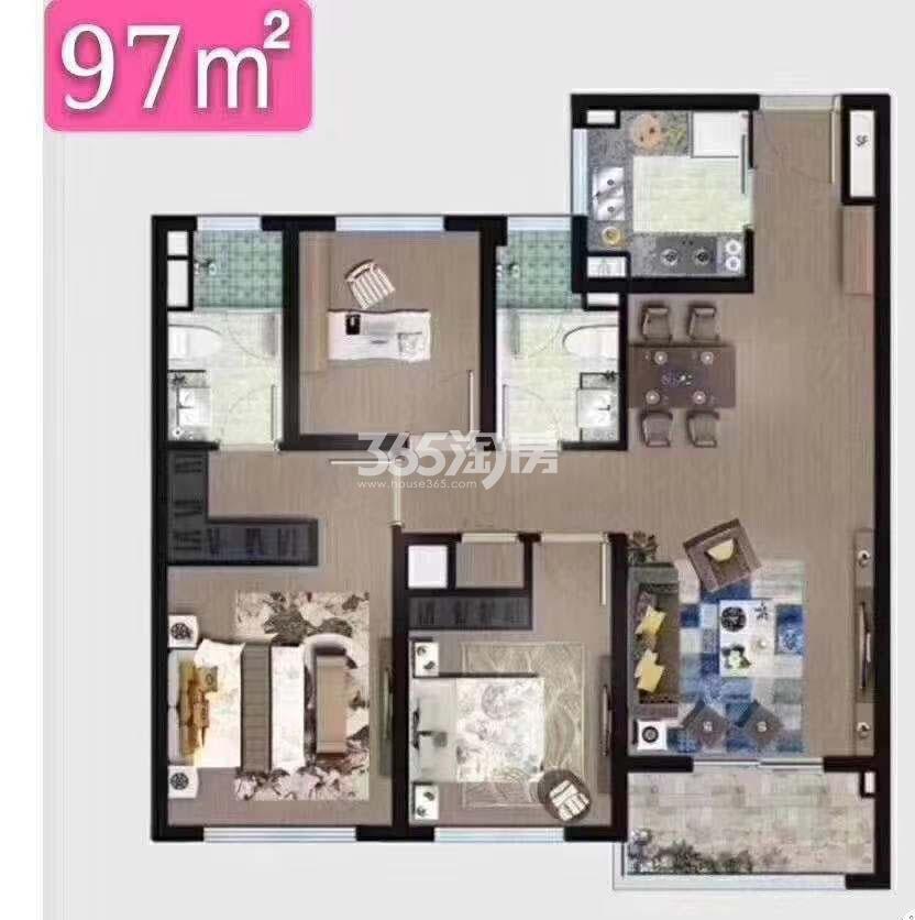 合著花园（科技城金茂府）97㎡