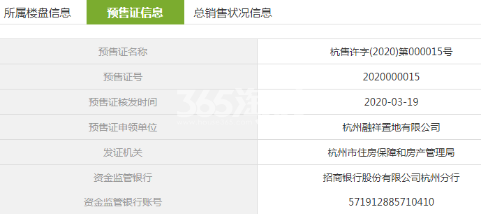 融创首创运河天阅运河源1、8、11号楼预售证信息