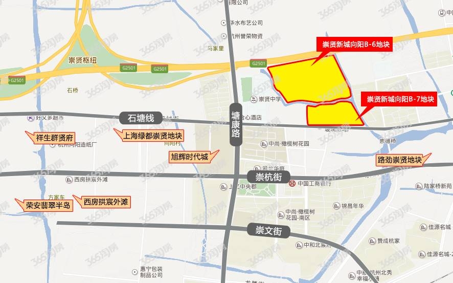 西房崇贤地块区位图