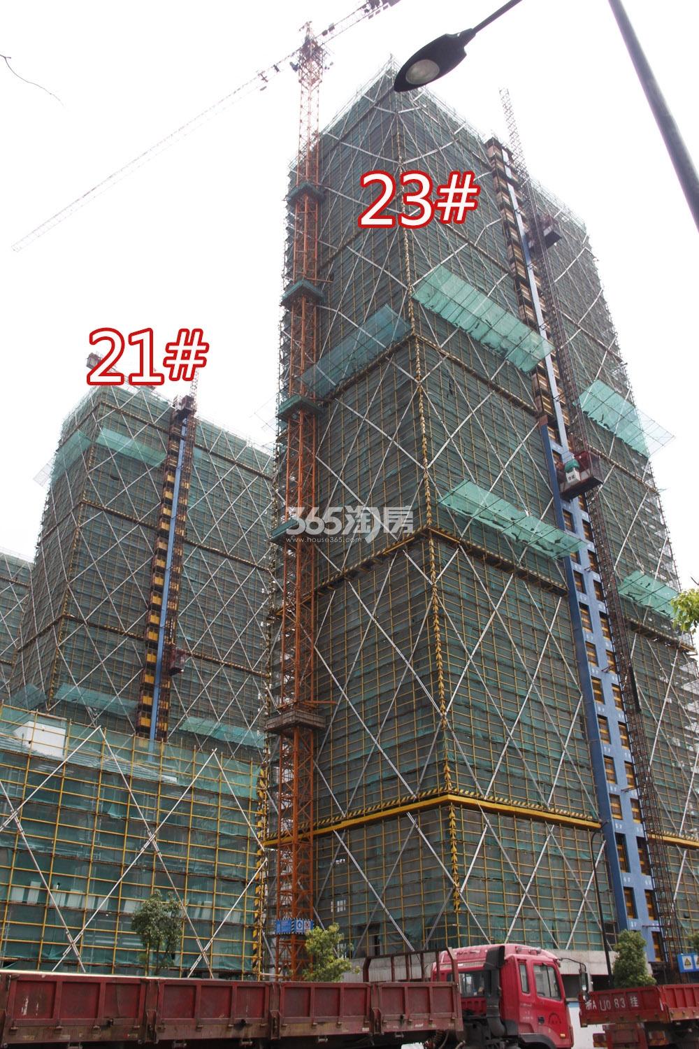 2018年7月中旬西房拱宸外滩高层21、23号楼实景