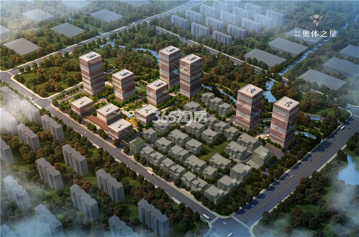 浙大网新银湖科技园鸟瞰图