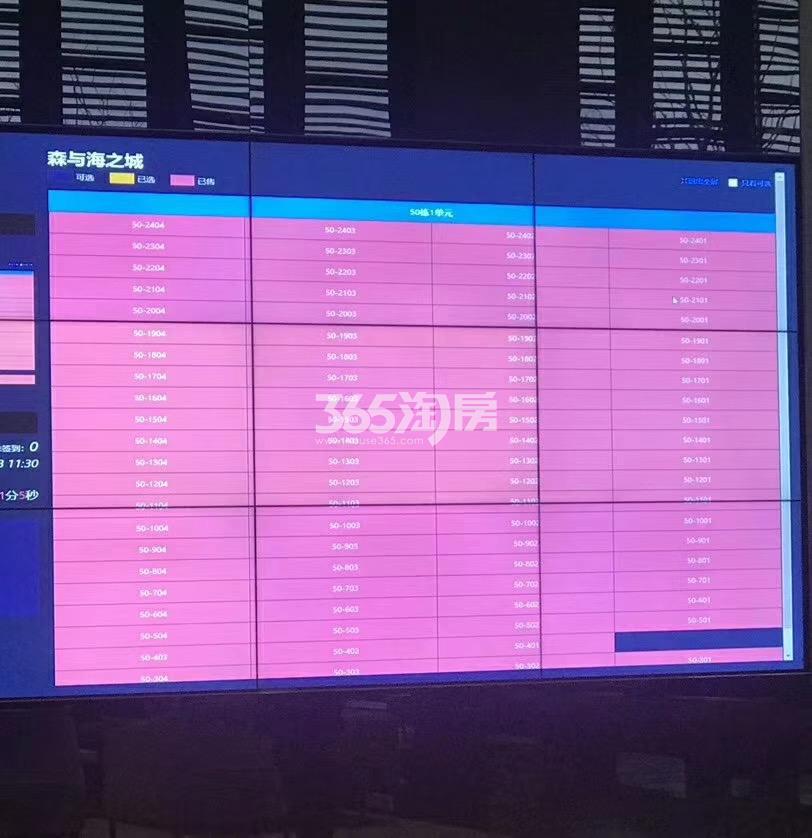 融创森与海50#销控表
