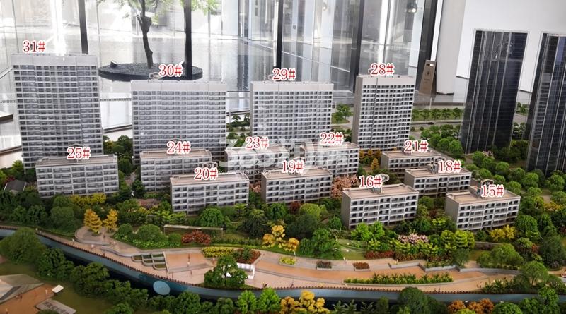 天鹅港华庭项目沙盘全景