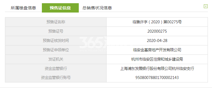 青云山居青云山居桃李春风拾伍院13#预售证信息