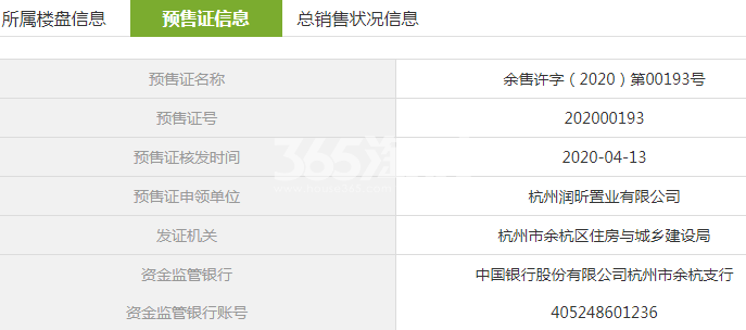 御清城1、14、15、24号楼预售证信息