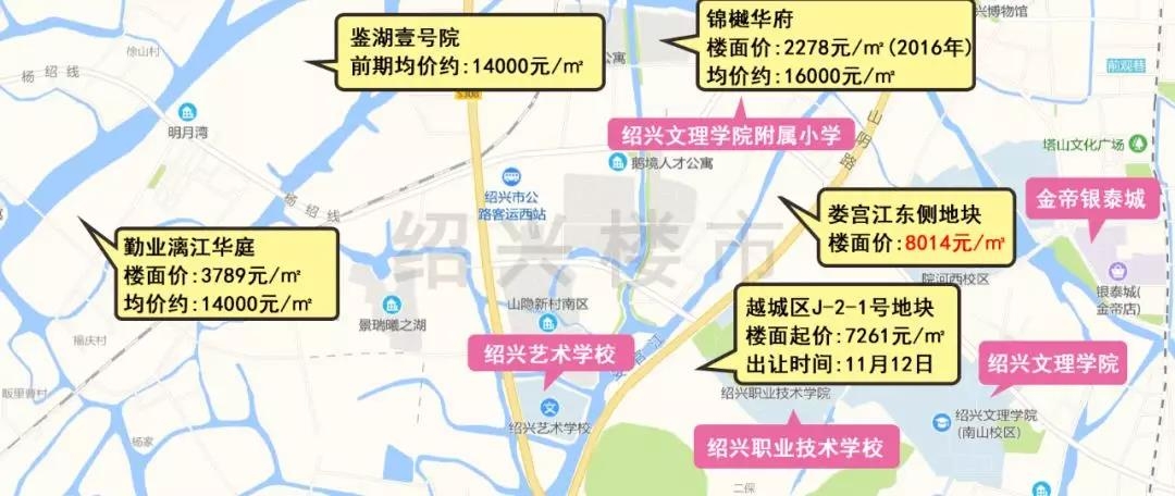 中梁娄宫江东侧地块区位图（365淘房&绍兴楼市2019.11.5制作）