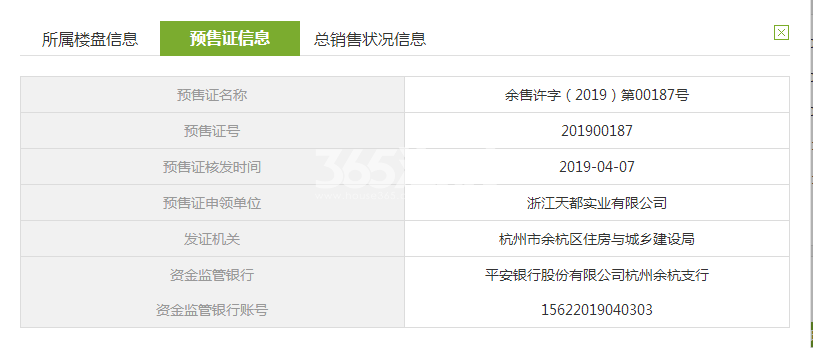 天都城沁源公寓3号楼预售证
