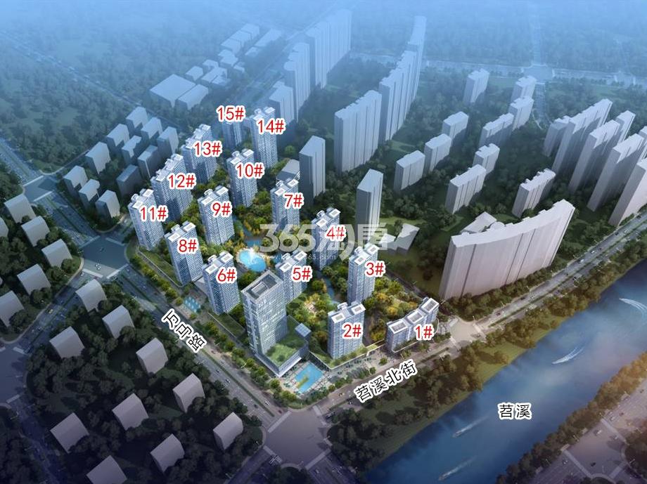 印象苕溪城鸟瞰图