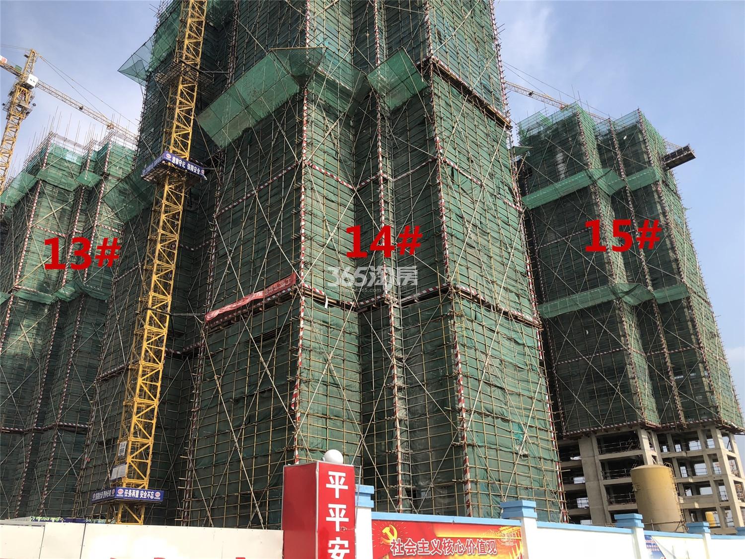 招商正荣东望府13#、15#、14#工程进展实景图（7.5）