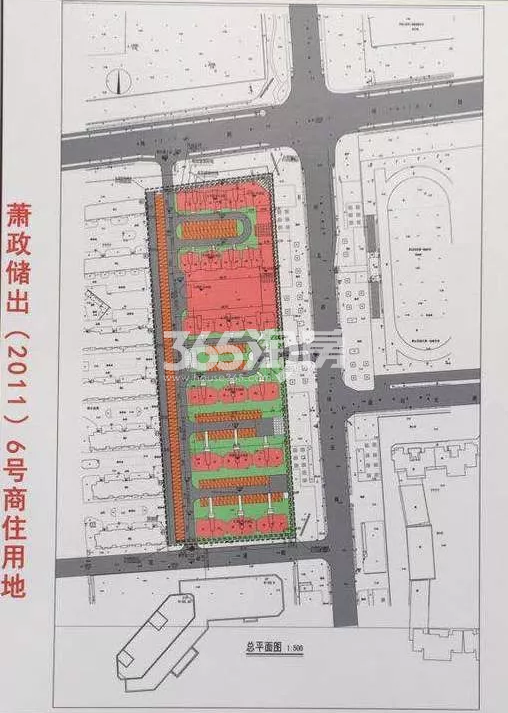 临江渔人码头——萧储出[2011]6号商住地块总平面