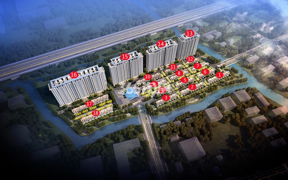 路劲远洋江南院子鸟瞰图