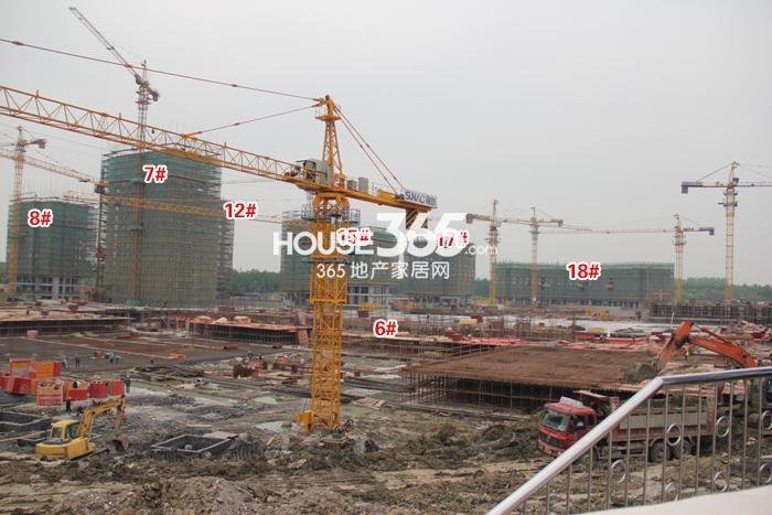 融创河滨之城西区6—8、12、15、17、18号楼施工进程图（2015.4）