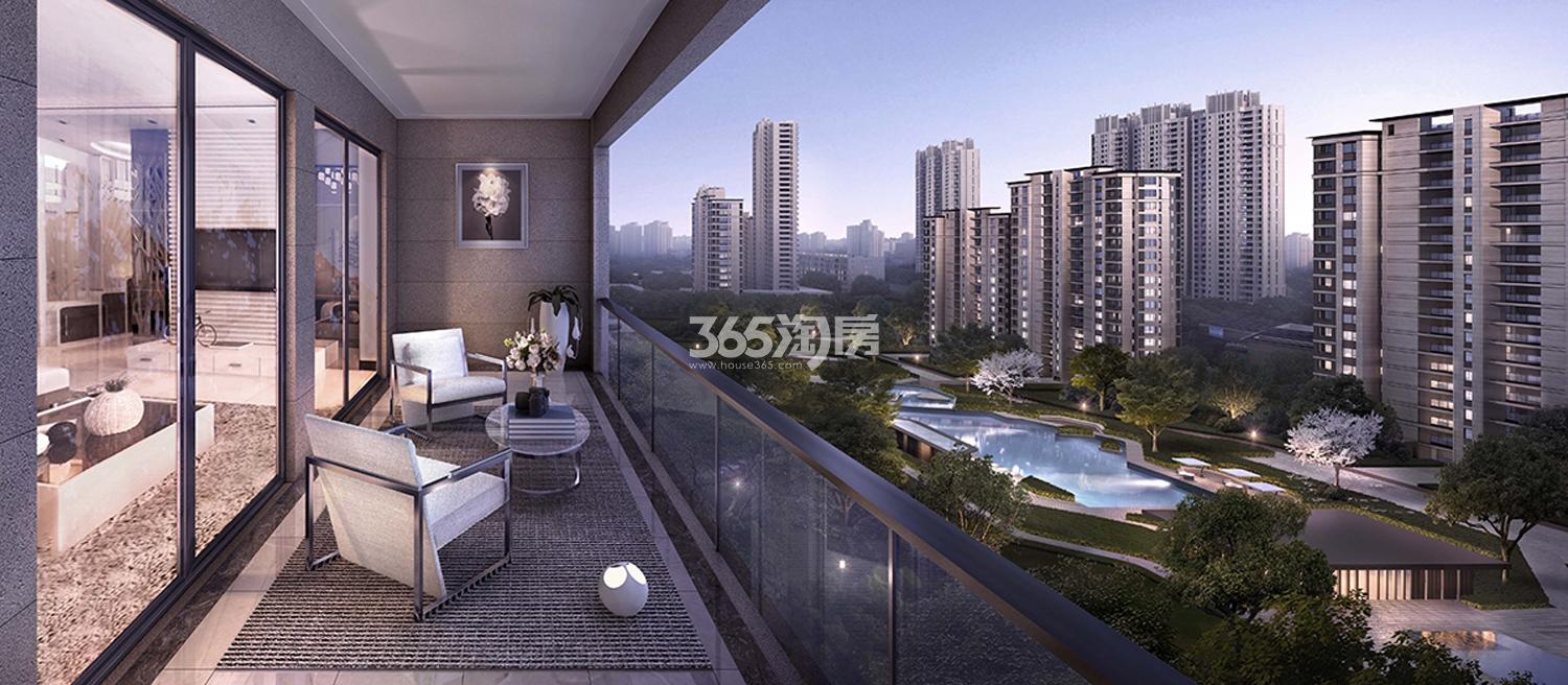 越秀西海岸11号楼阳台景效果图