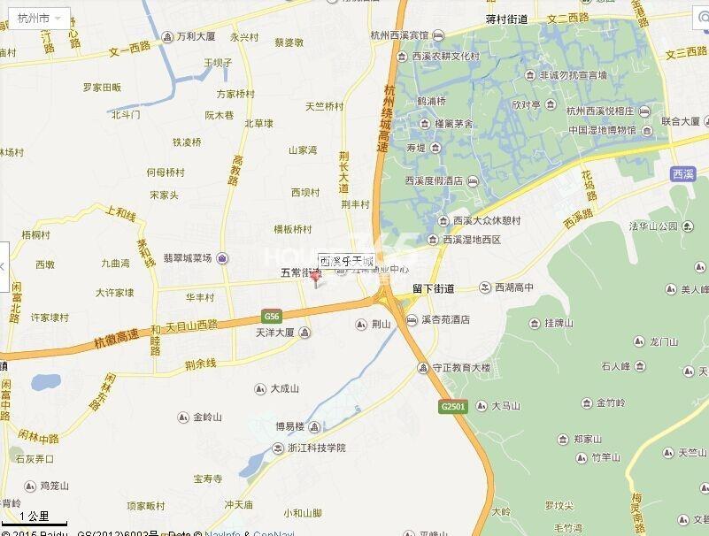 西溪乐天城交通区位图