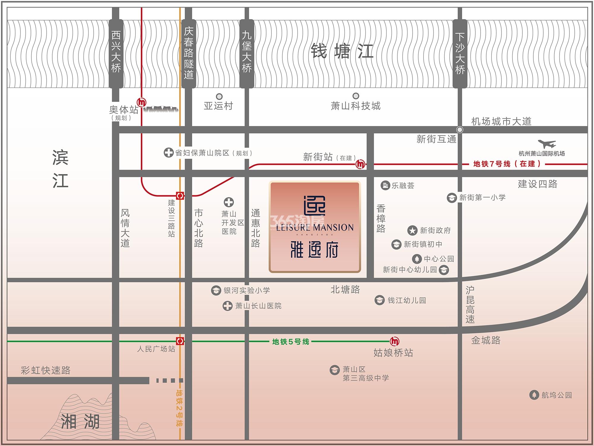中铁诺德雅逸府交通图