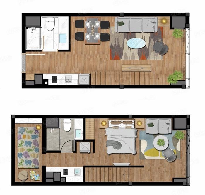 浙大网新·未来寓双钥匙LOFT48平户型图