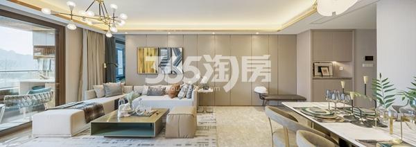 金地滨江万科悦虹湾高层A2户型89方样板房——客厅