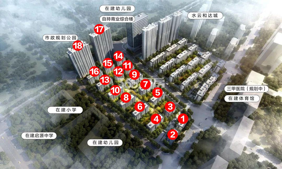 金地宋都都会钱塘鸟瞰图