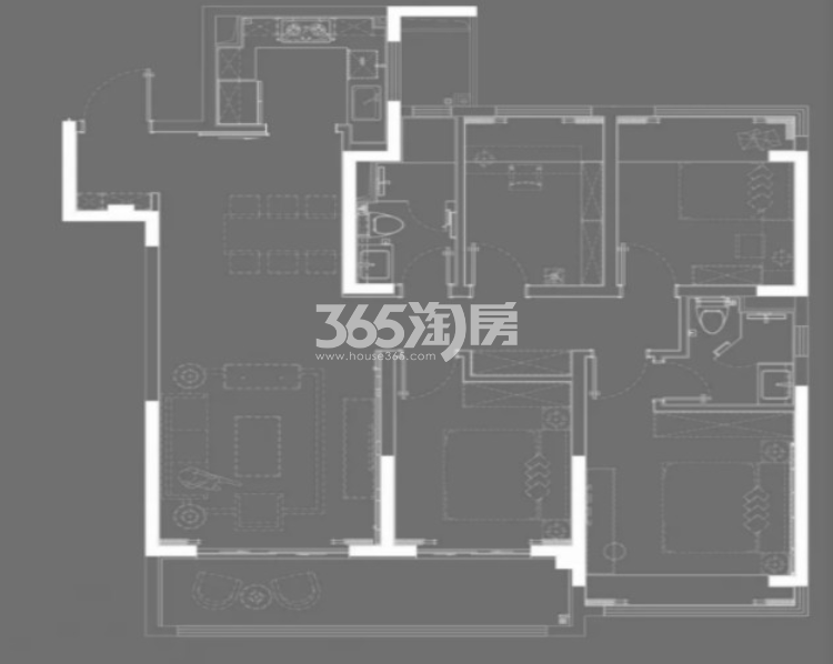 美的·云筑128㎡户型图