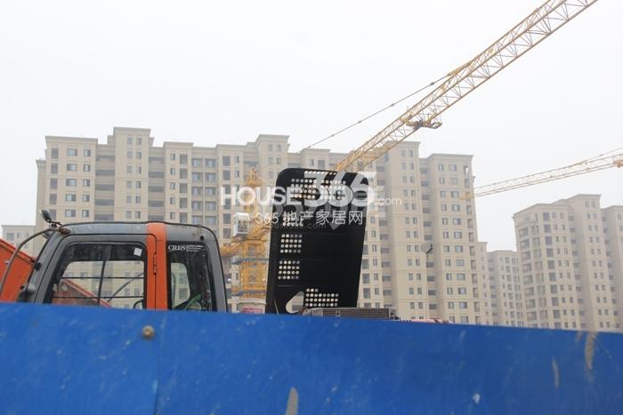 天阳明朗现场施工吊车实景图 2015年6月摄