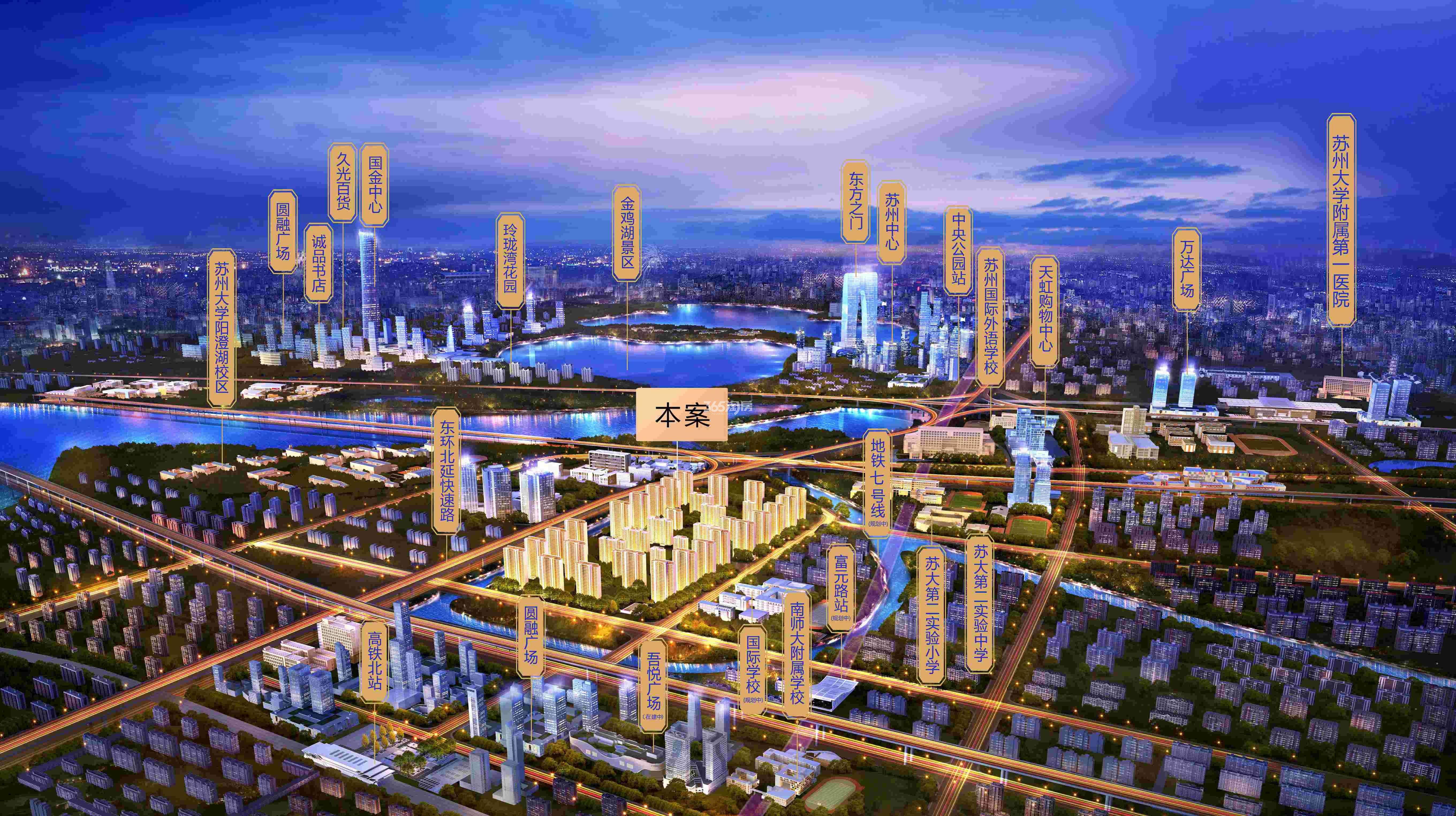 湖西上辰城市鸟瞰图