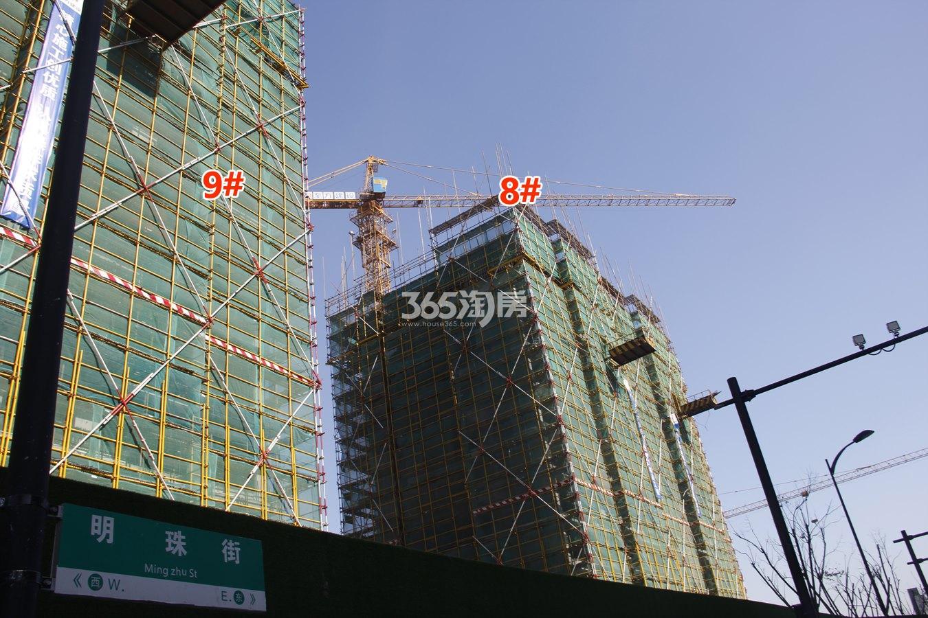 绿都汀蘭府8、9号楼施工进度实景图 2018年1月摄