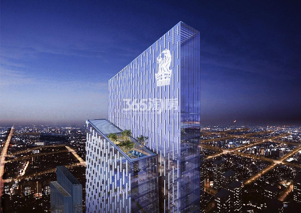 富力中心夜景效果图