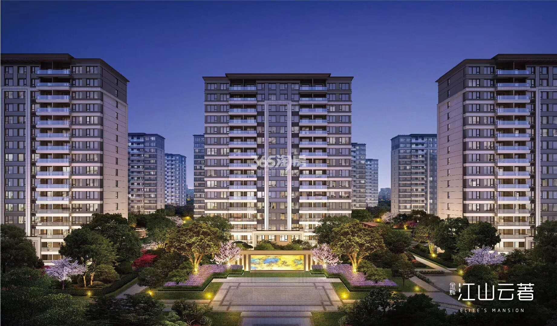 金辉江山云著项目夜景效果图