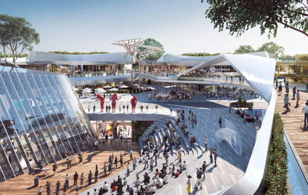 启程项目正式启动,代言江阴走向世界绿地香港,依据敔山湾"三区