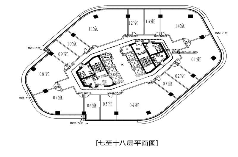 南京滨江总部基地楼层平面图