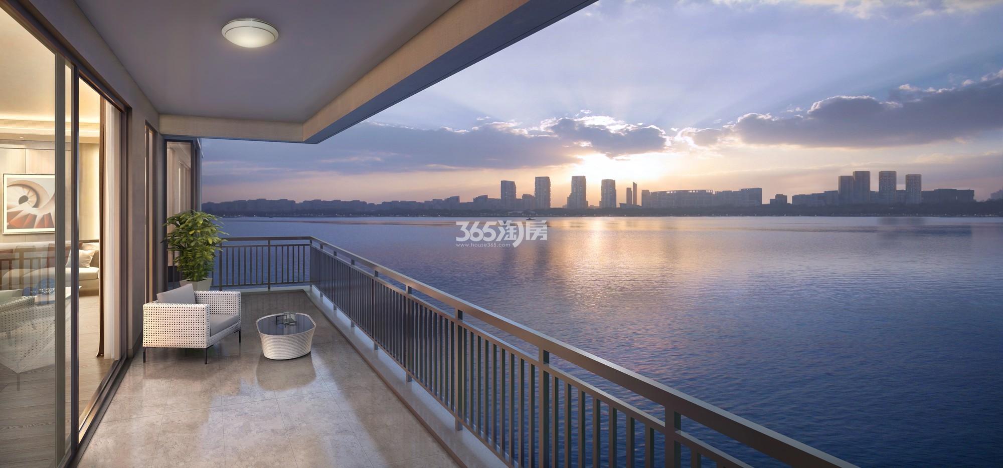 德信·望澜庭阳台湖景效果图