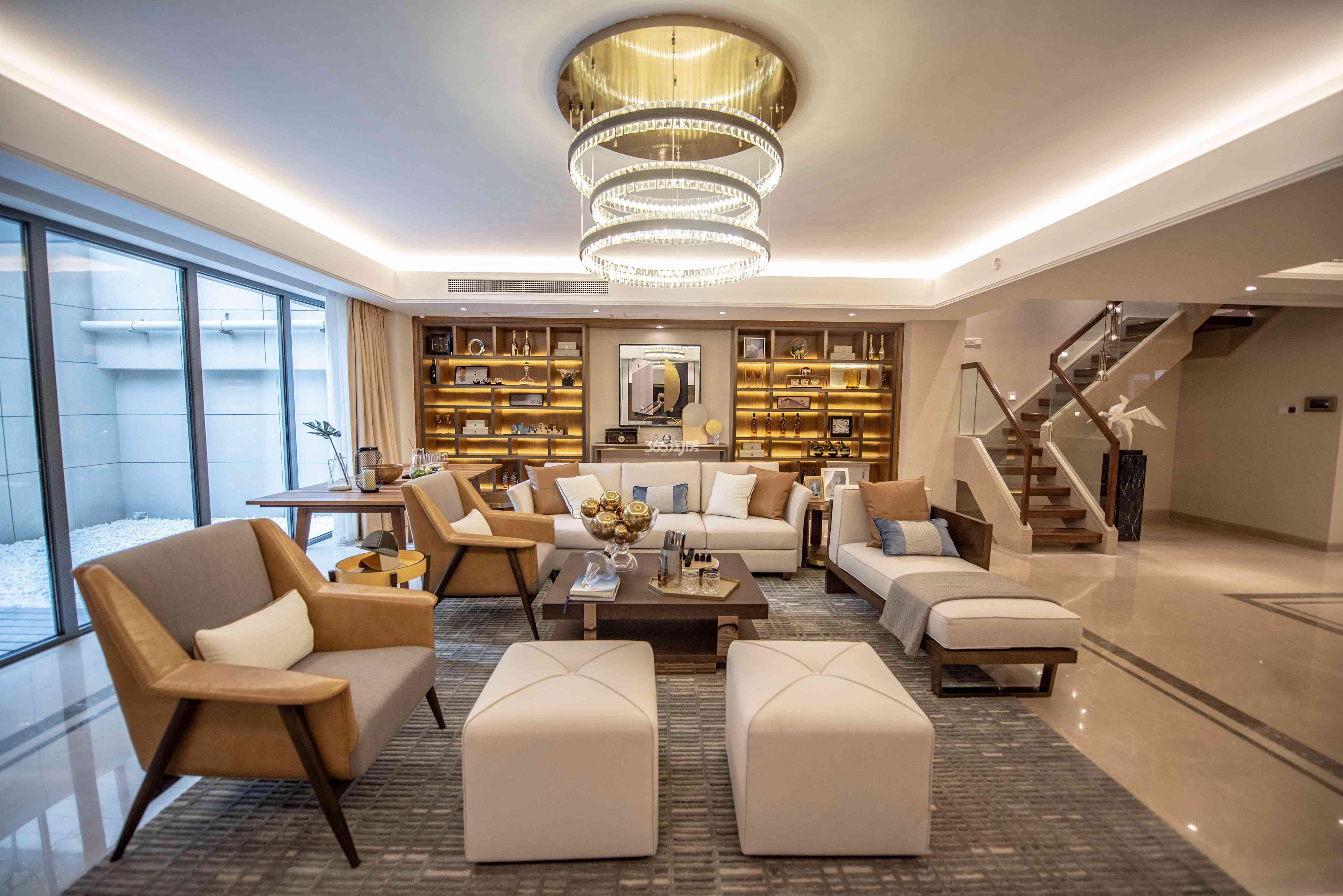 桃园世纪e1户型413㎡样板间客厅