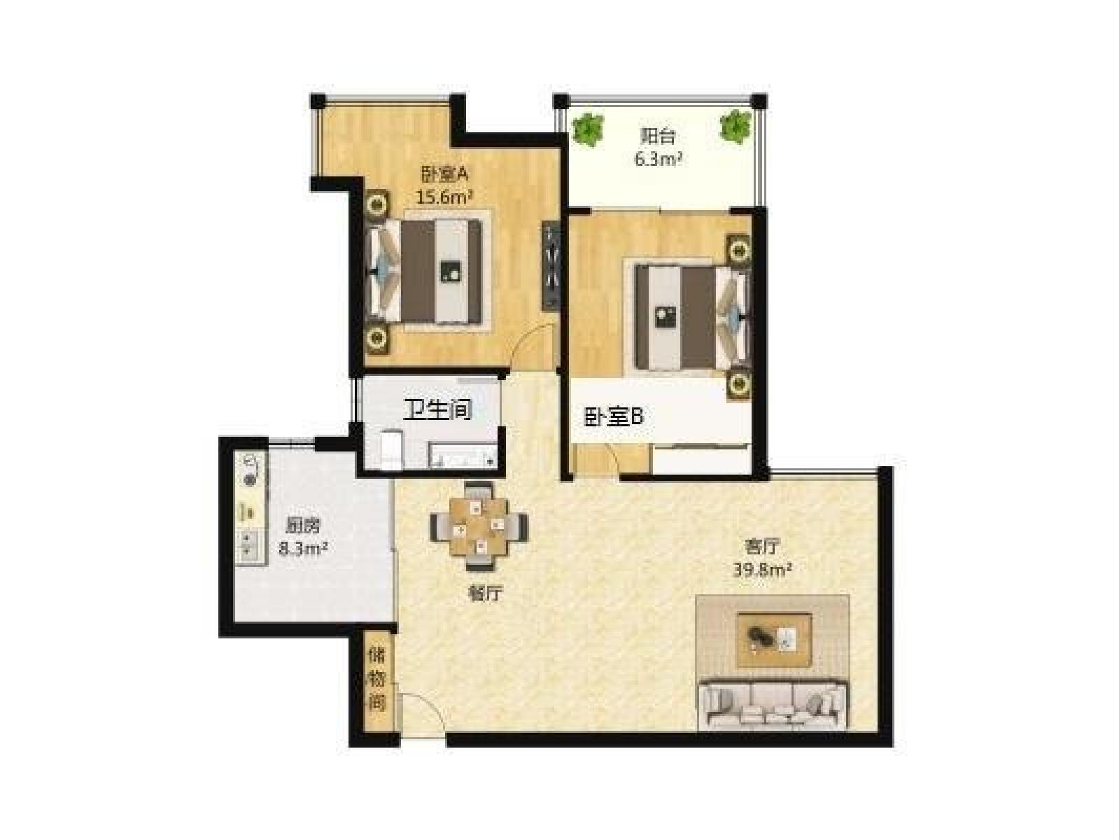 二号线地铁 采光佳 拎包住_南京建邺区西堤国际租】_南京租房网_365