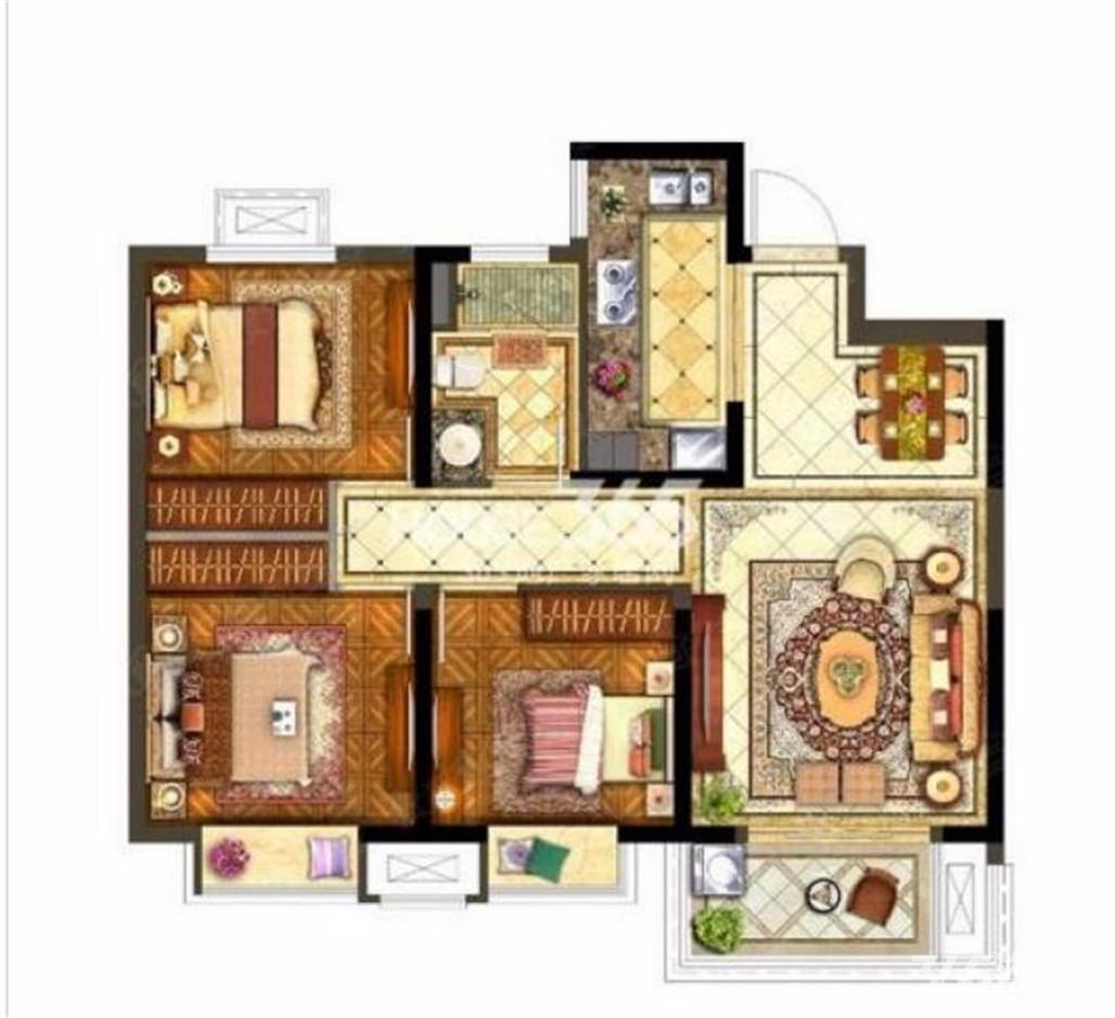 南部新城 复地宴南都98平4800 统一装修 3号线大明路